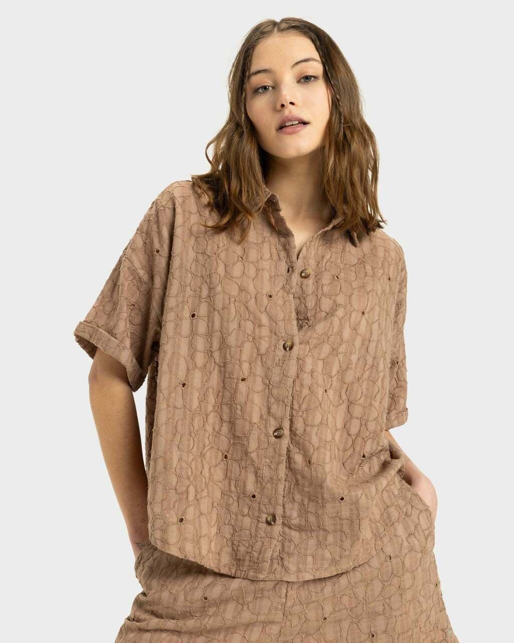 Camisa Roxy Beach Nostalgia Eyelet