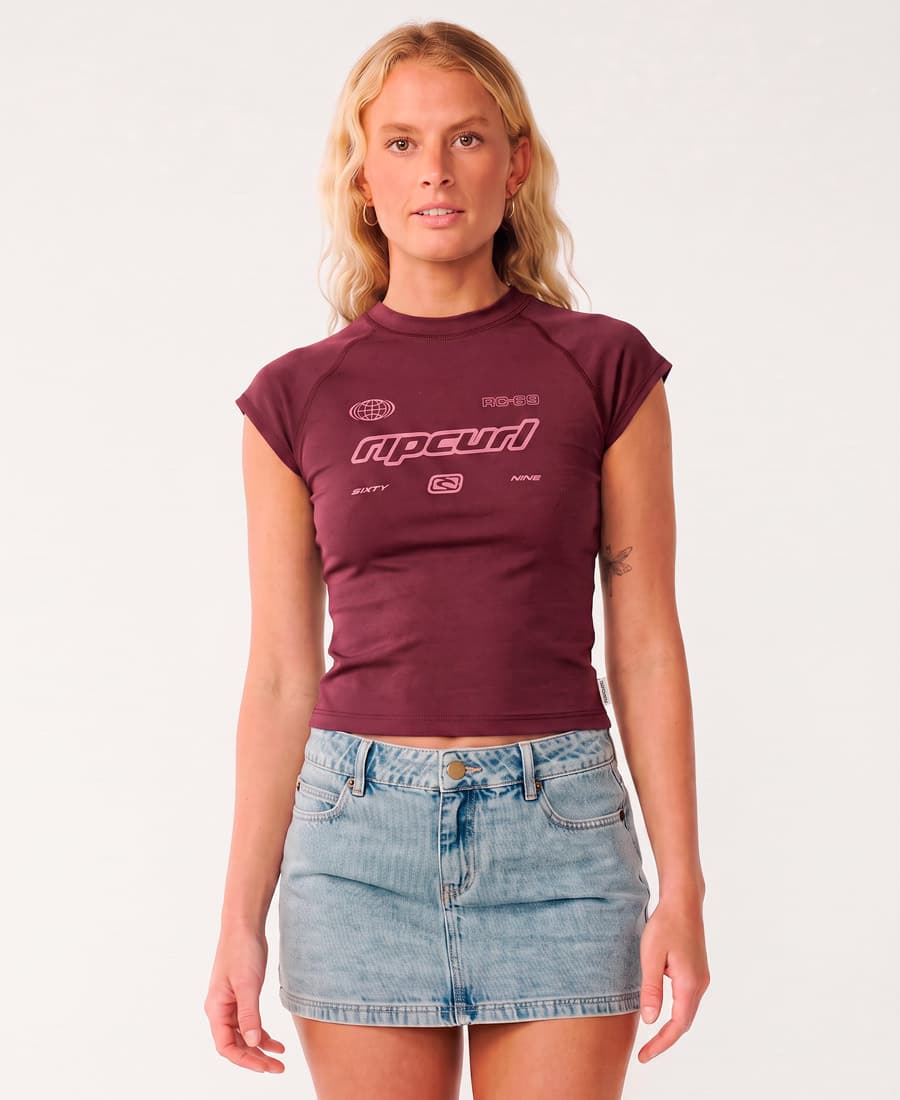 Remera Manga Corta Rip Curl Baby Stretch Ranglan