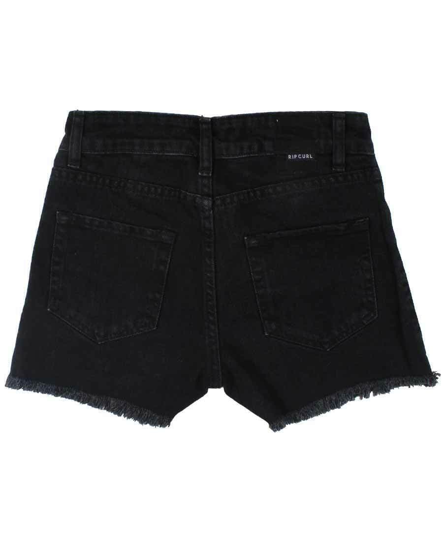 short niña ripcurl MID BLK FRAYED
