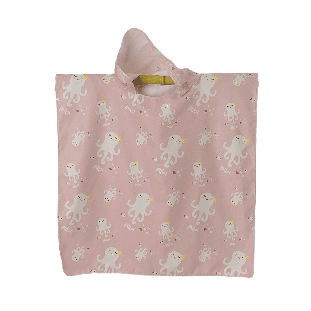 Poncho Niña Mibi Octopus Pink