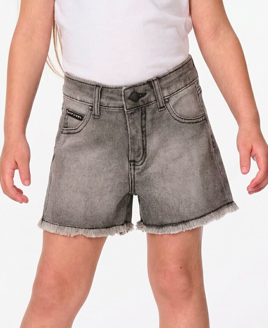 short niña ripcurl MID BLK FRAYED