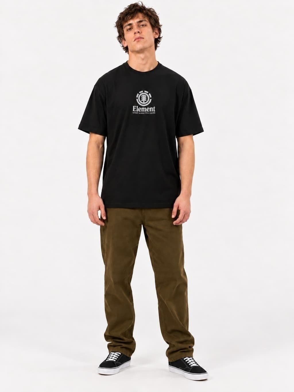 Remera Element New Vertical Logo Over